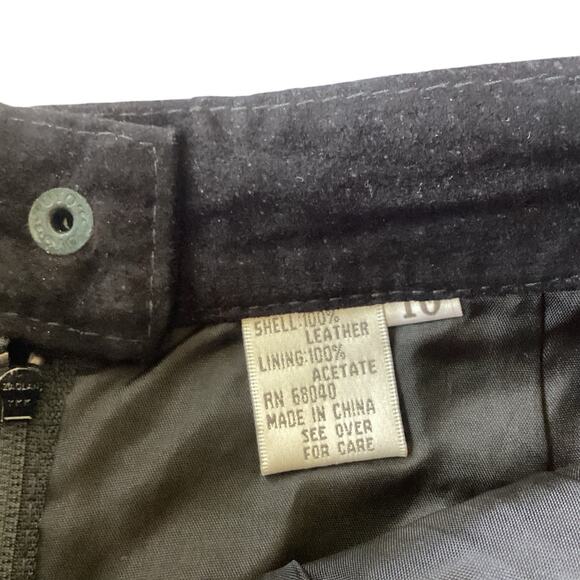 Vintage 80s Suede Leather Patchwork Skirt - Picture 3 of 6